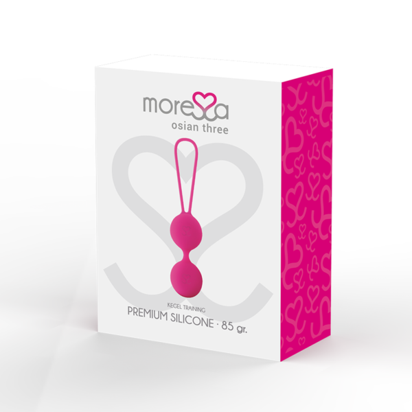 Moressa - Osian Three Entrenamiento Suelo Pelvico 85 Gr Premium Silicona Rosa - Imagen 3