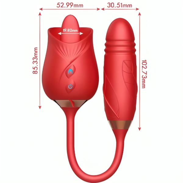 Armony - Delight Flower Vibrador & Thrusting Con Lengua Rojo - Imagen 2