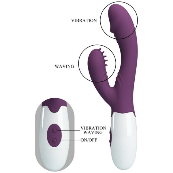 Pretty Love - Andre Vibrador Rabbit & Estimulador Punto G Morado - Imagen 8