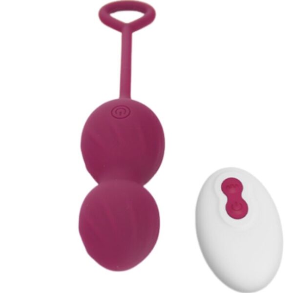 Armony - Blossoms Pesas Vaginales Vibrador Control Remoto 10 Vibraciones Rojo Oscuro - Imagen 3