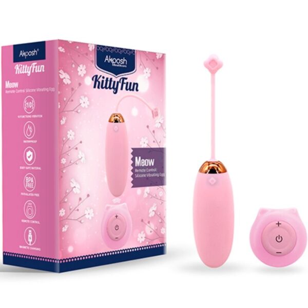 Armony - Kitty Fun Huevo Vibrador Control Remoto 10 Vibraciones Rosa - Imagen 5